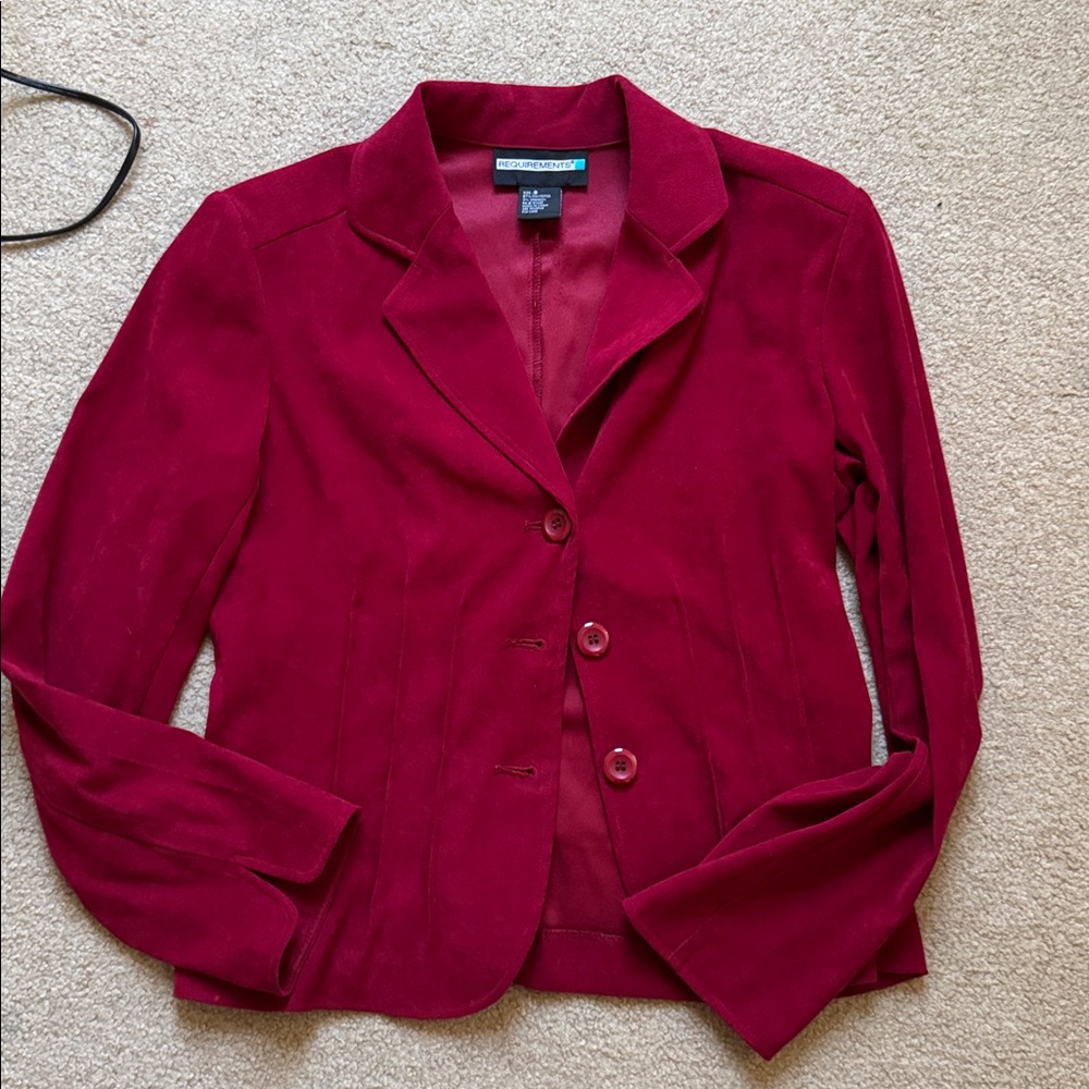 Requirements Red blazer like top